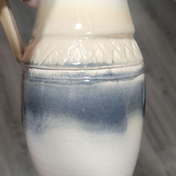 Vintage Signed XL Tall Water Pitcher Or Vase Studio Pottery - Picture 5 of 8